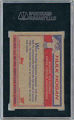Hulk Hogan 1985 Topps World Wrestling Federation Rookie Card #1 SGC96-9 Mint - 757 Sports Collectibles
