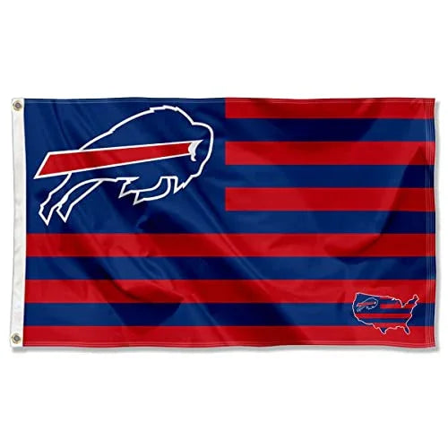 WinCraft Buffalo Bills USA American Nation Stripes 3x5 Grommet Flag - 757 Sports Collectibles