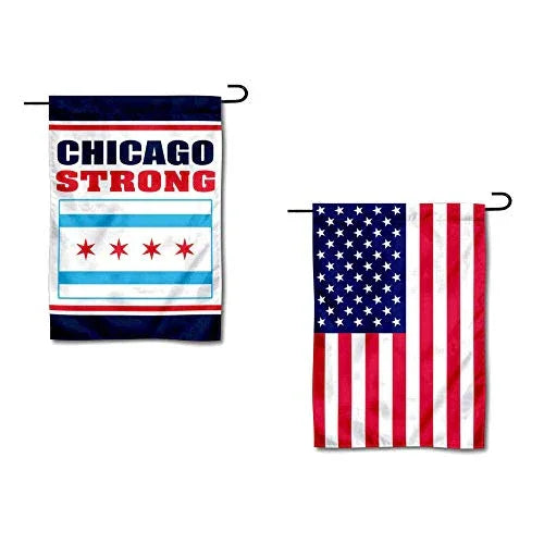 Sports Flags Pennants Company Chicago Strong USA Garden Flag - 757 Sports Collectibles