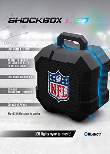 NFL Detroit Lions Shockbox LED Wireless Bluetooth Speaker, Team Color - 757 Sports Collectibles
