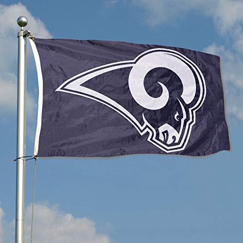 WinCraft Los Angeles Rams Blue and White Embroidered Nylon Flag - 757 Sports Collectibles