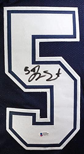 Jaylon Smith Autographed Blue Pro Style Jersey- Beckett W Black - 757 Sports Collectibles