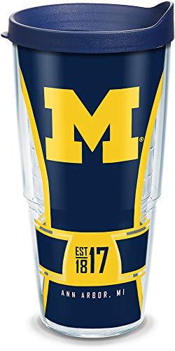 Tervis Made in USA Double Walled University of Michigan UM Wolverines Insulated Tumbler Cup Keeps Drinks Cold & Hot, 24oz, Spirit - 757 Sports Collectibles
