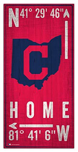 Fan Creations MLB Cleveland Indians Unisex Cleveland Indians Coordinate Sign, Team Color, 6 x 12 - 757 Sports Collectibles