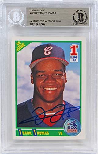 White Sox Frank Thomas Authentic Signed 1990 Score #663 Rookie Card BAS Slabbed - 757 Sports Collectibles