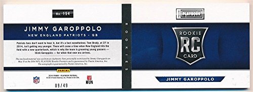 JIMMY GAROPPOLO 2014 PANINI PLAYBOOK RC ROOKIE BOOKLET AUTO 4 COLOR PATCH SP/99 - 757 Sports Collectibles