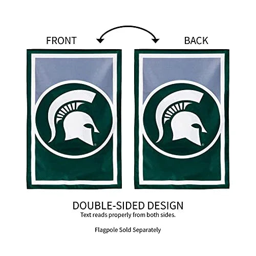 Team Sports America NCAA Double Sided Michigan State University House Flag Officially Licensed Sports Flag for Home Office Yard Sports Gift - 757 Sports Collectibles