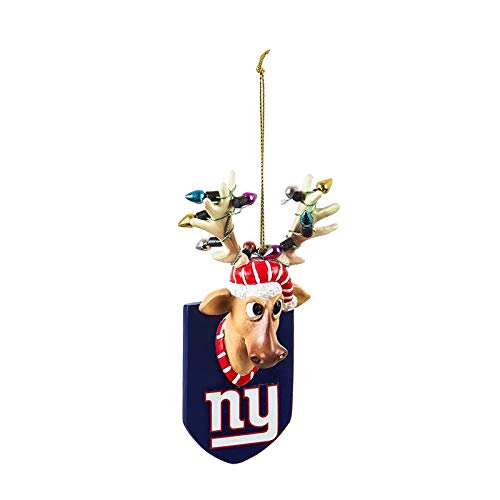New York Giants, Resin Reindeer Ornament Officially Licensed Decorative Ornament for Sports Fans - 757 Sports Collectibles