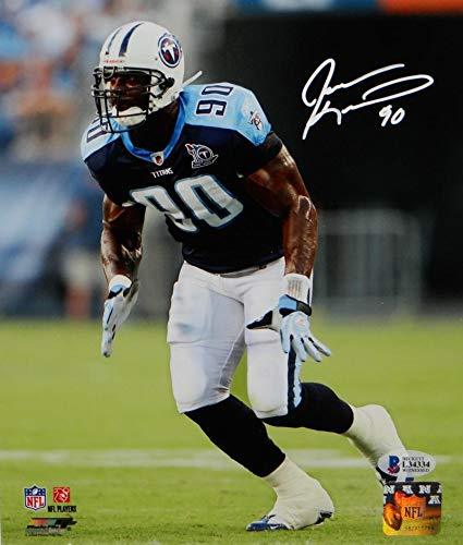 Jevon Kearse Signed Tennessee Titans 8x10 Running PF Photo- Beckett Auth White - 757 Sports Collectibles