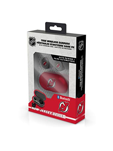 NHL New Jersey Devils True Wireless Earbuds, Team Color - 757 Sports Collectibles