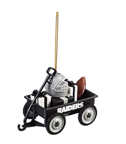 Team Sports America Team Wagon Ornament, Las Vegas Raiders - 757 Sports Collectibles