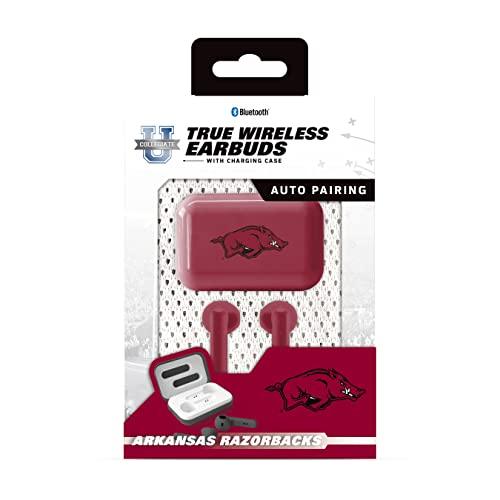 SOAR NCAA True Wireless Earbuds V.4, Arkansas Razorbacks - 757 Sports Collectibles