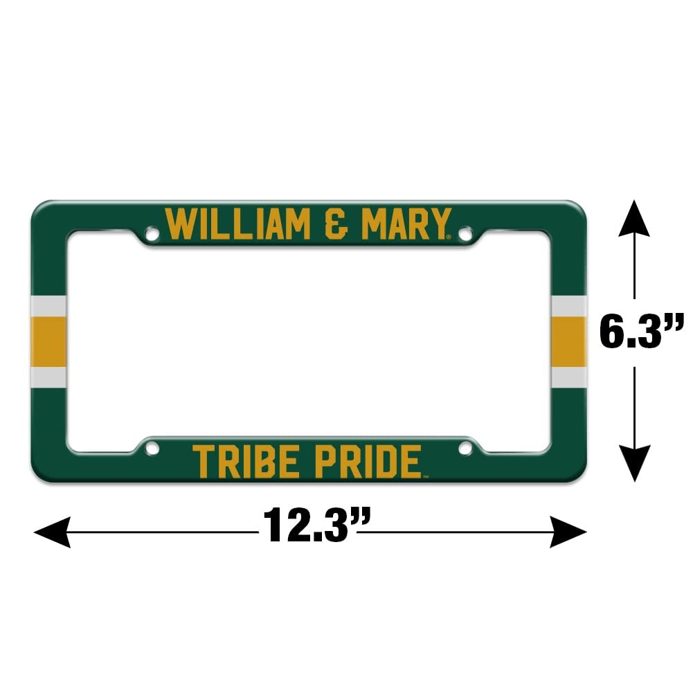 College of William & Mary Stripe License Plate Tag Frame - 757 Sports Collectibles