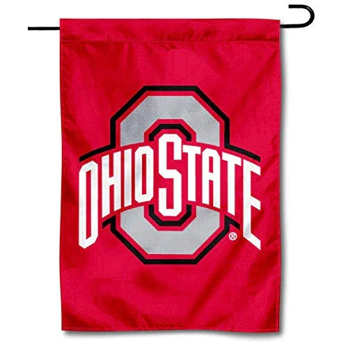 OSU Buckeyes Red Garden Flag and Yard Banner - 757 Sports Collectibles