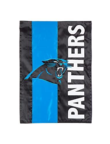 Team Sports America NFL Carolina Panthers Embroidered Logo Applique House Flag, 28 x 44 inches Indoor Outdoor Double Sided Decor for Football Fans - 757 Sports Collectibles