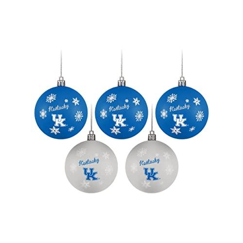FOCO Kentucky Wildcats NCAA 5 Pack Shatterproof Ball Ornament Set - 757 Sports Collectibles
