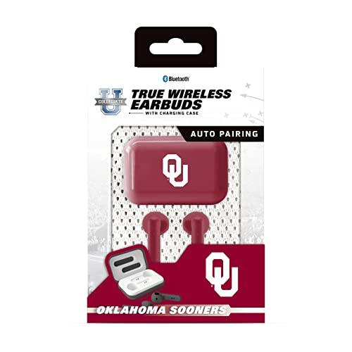 SOAR NCAA True Wireless Earbuds V.4, Oklahoma Sooners - 757 Sports Collectibles