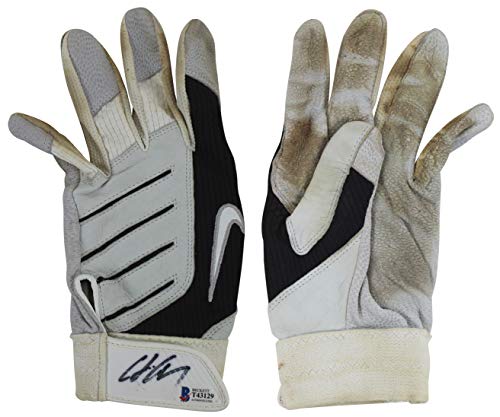 Yankees Chris Carter Authentic Signed Game Used Nike Batting Glove BAS #T43129 - 757 Sports Collectibles
