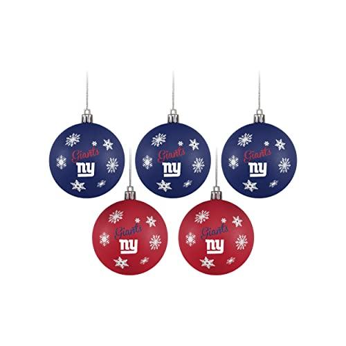 FOCO New York Giants NFL 5 Pack Shatterproof Ball Ornament Set - 757 Sports Collectibles