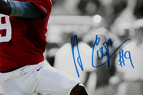 Amari Cooper Autographed Alabama 16x20 BW Color In Air PF. Photo- JSA W Auth - 757 Sports Collectibles
