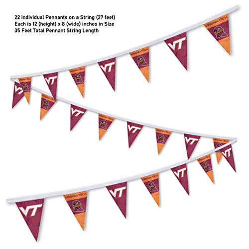 Va Tech Hokies Pennant String Flags - 757 Sports Collectibles