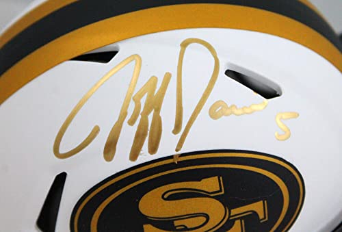 Jeff Garcia Autographed San Francisco 49ers Lunar Mini Helmet-Beckett W Hologram Gold - 757 Sports Collectibles