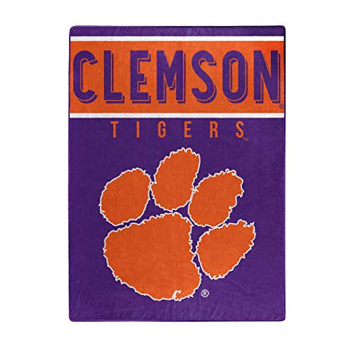 NORTHWEST NCAA Clemson Tigers Serenity Silk Touch Throw Blanket, 60" x 80", Basic - 757 Sports Collectibles