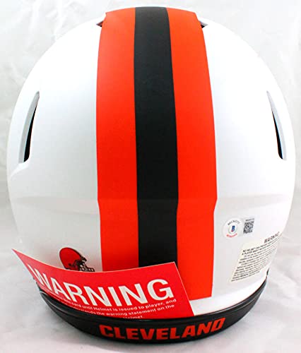 Odell Beckham Signed Cleveland Browns F/S Lunar Speed Authentic Helmet-Beckett W Hologram Orange - 757 Sports Collectibles