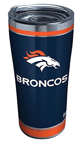 Tervis Triple Walled NFL Denver Broncos Insulated Tumbler Cup Keeps Drinks Cold & Hot, 20oz - Stainless Steel, Touchdown - 757 Sports Collectibles