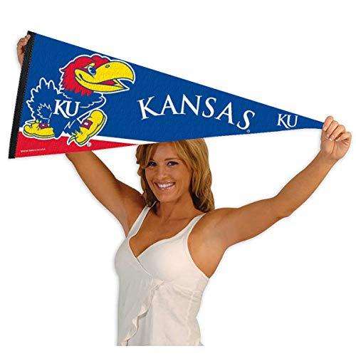 College Flags & Banners Co. Kansas Pennant Full Size Felt - 757 Sports Collectibles