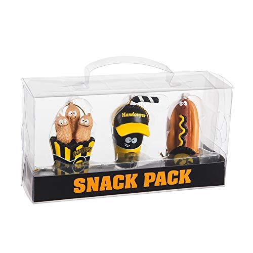 University of Iowa, Snack Pack Ornament Set Officially Licensed Decorative Ornament for Sports Fans - 757 Sports Collectibles
