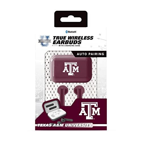 SOAR NCAA True Wireless Earbuds V.4, Texas A&M Aggies - 757 Sports Collectibles