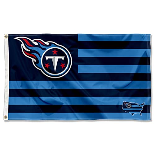 WinCraft Tennessee Titans USA American Nation Stripes 3x5 Grommet Flag - 757 Sports Collectibles