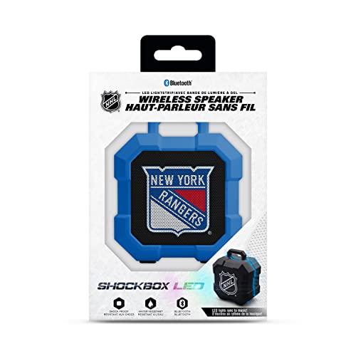 NHL New York Rangers ShockBox LED Wireless Bluetooth Speaker, Team Color - 757 Sports Collectibles