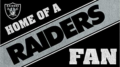 Oakland Raiders, Officially Licensed Door Mat 28 x 16 Inches Indoor Outdoor Sports Fan Rug - 757 Sports Collectibles