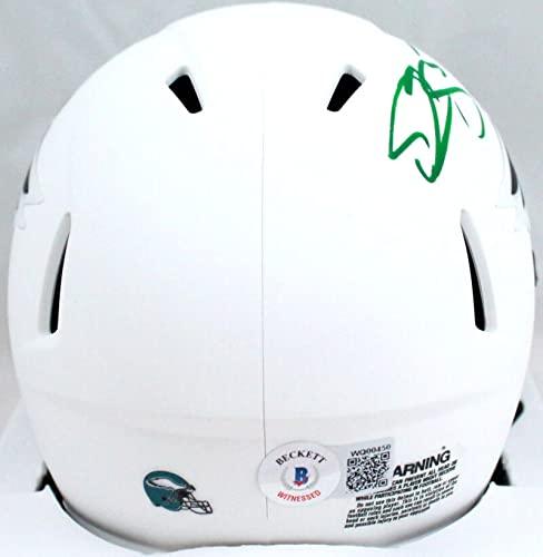 Donovan McNabb Autographed Philadelphia Eagles Lunar Speed Mini Helmet-Beckett W Hologram Green - 757 Sports Collectibles