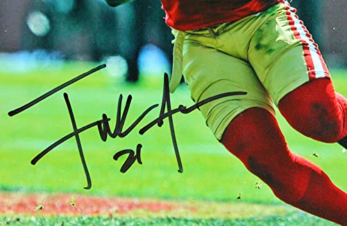 Frank Gore Signed San Francisco 49ers Red Running 8x10 Photo-Beckett W Hologram Black - 757 Sports Collectibles