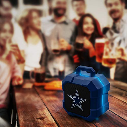 NFL Dallas Cowboys Shockbox LED Wireless Bluetooth Speaker, Team Color - 757 Sports Collectibles