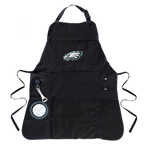 Team Sports America NFL Philadelphia Eagles Ultimate Grilling Apron Durable Cotton with Beverage Opener and Multi Tool For Football Fans Fathers Day and More - 757 Sports Collectibles