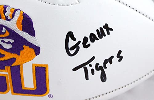 Devin White Autographed LSU Tigers Logo Football w/Insc.-Beckett W Hologram Black - 757 Sports Collectibles