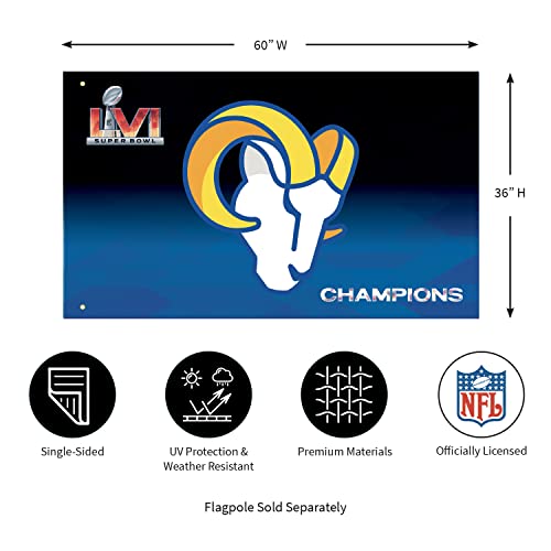 Evergreen Los Angeles Rams Super Bowl 56 Estate Flag 3x5 - 757 Sports Collectibles