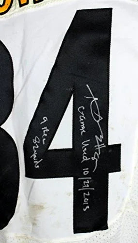 Steelers Antonio Brown Signed 10/27/2013 Game Used Nike White Home Jersey - 757 Sports Collectibles