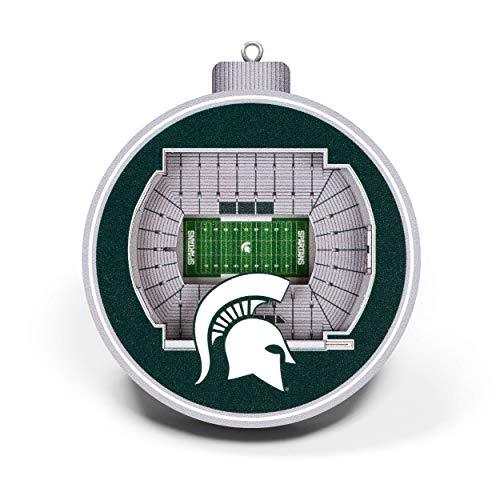 YouTheFan NCAA Michigan State Spartans FB 3D StadiumView Ornament - Spartan Stadium - 757 Sports Collectibles