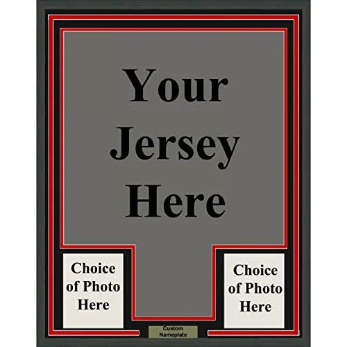 Framed Custom Your Jersey 33x42 Professionally Framed & Matted Deluxe Framing with Photos Jersey Free Shipping