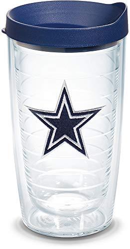 Tervis Made in USA Double Walled NFL Dallas Cowboys Primary Logo Insulated Tumbler Cup Keeps Drinks Cold & Hot, 16oz, Navy Lid - 757 Sports Collectibles