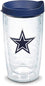 Tervis Made in USA Double Walled NFL Dallas Cowboys Primary Logo Insulated Tumbler Cup Keeps Drinks Cold & Hot, 16oz, Navy Lid - 757 Sports Collectibles
