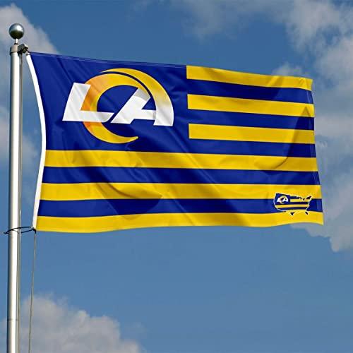 WinCraft Los Angeles Rams USA American Nation Stripes 3x5 Grommet Flag - 757 Sports Collectibles
