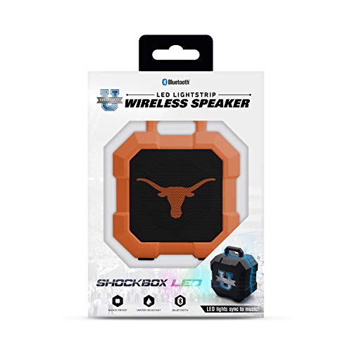 NCAA Texas Longhorns Shockbox LED Wireless Bluetooth Speaker, Team Color - 757 Sports Collectibles