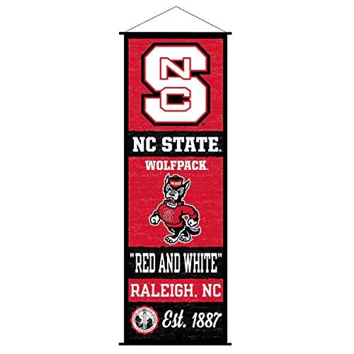 North Carolina State Wolfpack Banner and Scroll Sign - 757 Sports Collectibles