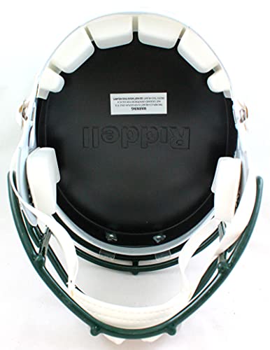 Elijah Moore Autographed New York Jets T/B F/S Speed Helmet-Beckett W Hologram Black - 757 Sports Collectibles